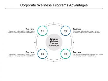 Corporate wellness programs advantages ppt powerpoint presentation layouts deck cpb