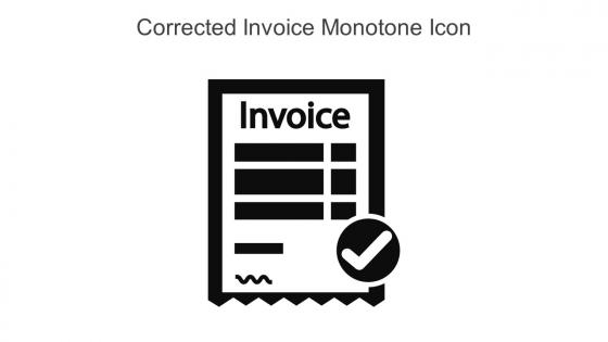 Corrected Invoice Monotone Icon In Powerpoint Pptx Png And Editable Eps Format