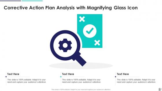 Corrective Action Plan Analysis With Magnifying Glass Icon
