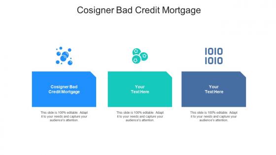 Cosigner bad credit mortgage ppt powerpoint presentation styles model cpb