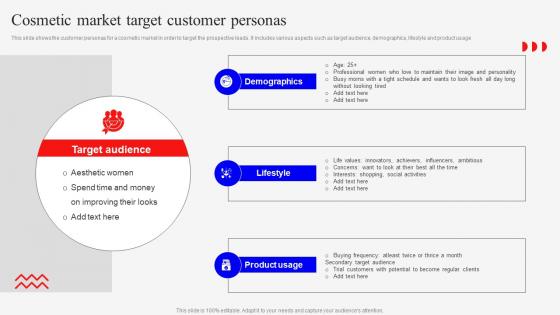 Cosmetic Market Target Customer Marketing Mix Strategies For Product MKT SS V