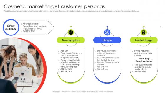Cosmetic Market Target Customer Personas Customer Demographic Segmentation MKT SS V