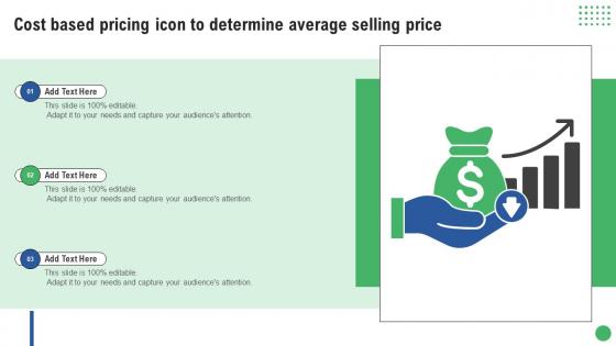 Cost Based Pricing Icon To Determine Average Selling Price