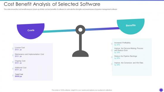 Cost Benefit Analysis Of Selected Software Sales Pipeline Management Strategies