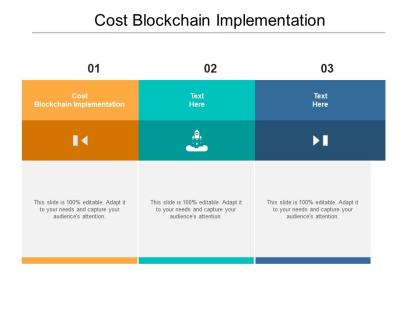 Cost blockchain implementation ppt powerpoint presentation model microsoft cpb