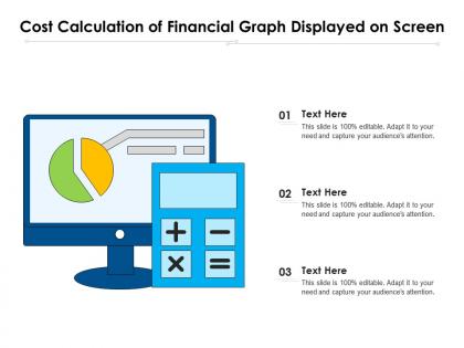 Cost calculation of financial graph displayed on screen