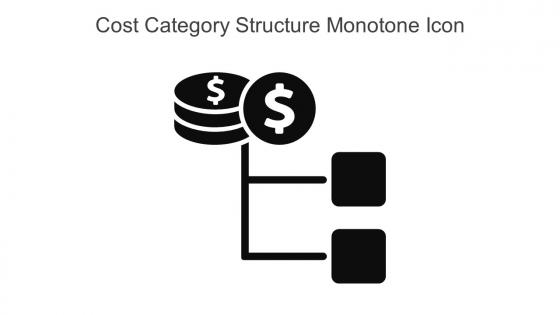 Cost Category Structure Monotone Icon In Powerpoint Pptx Png And Editable Eps Format
