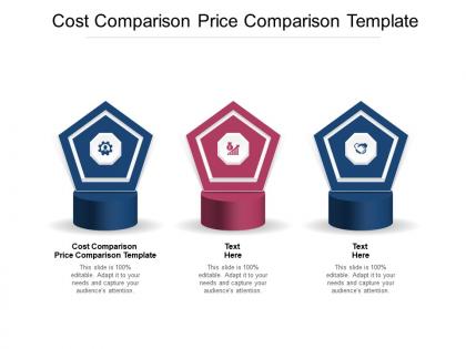 Cost comparison price comparison template ppt powerpoint presentation summary smartart cpb