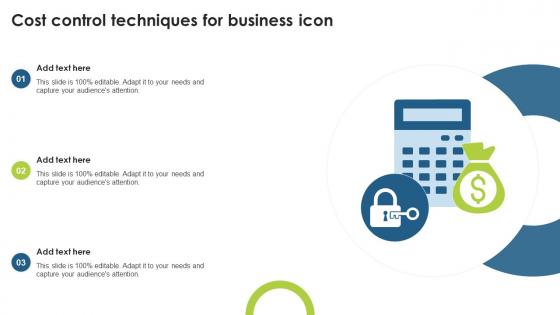 Cost Control Techniques For Business Icon