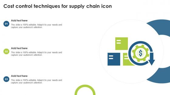 Cost Control Techniques For Supply Chain Icon