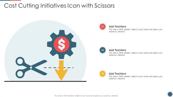 Cost Cutting Initiatives Icon With Scissors