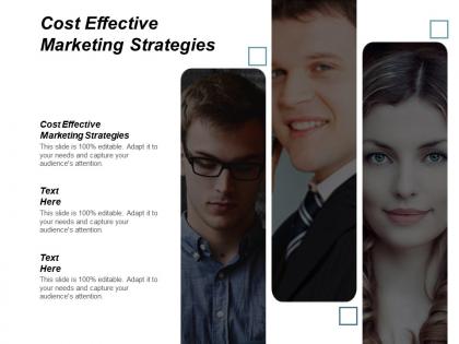 Cost effective marketing strategies ppt powerpoint presentation gallery format ideas cpb