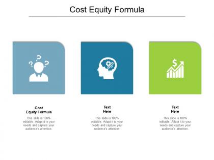 Cost equity formula ppt powerpoint presentation slides visual aids cpb