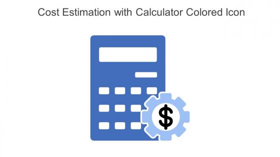 Cost Estimation With Calculator Colored Icon In Powerpoint Pptx Png And Editable Eps Format