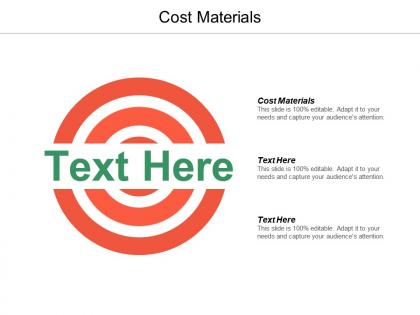 Cost materials ppt powerpoint presentation pictures slide portrait cpb