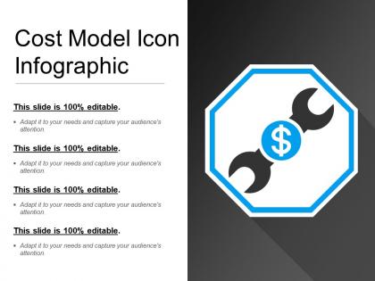 Cost model icon infographic