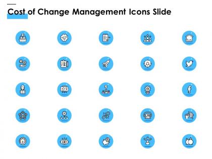 Cost of change management icons slide ppt powerpoint presentation infographic