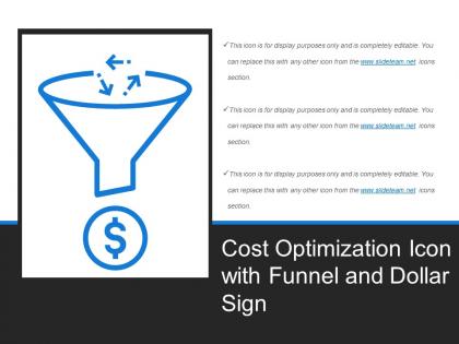 Cost optimization icon with funnel and dollar sign