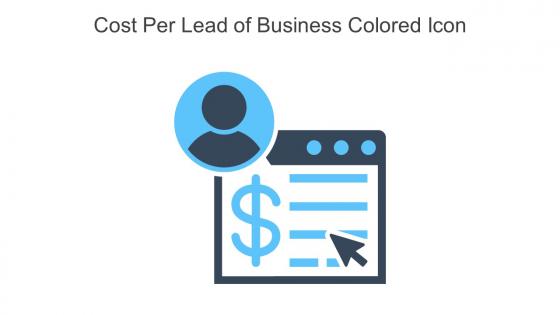 Cost Per Lead Of Business Colored Icon In Powerpoint Pptx Png And Editable Eps Format