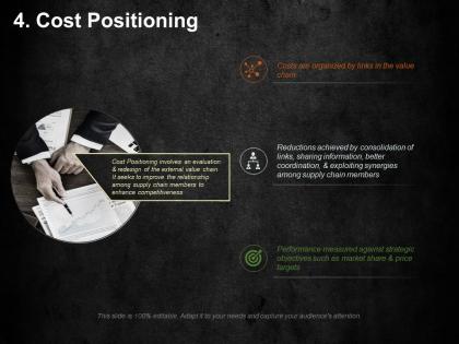 Cost positioning ppt background designs