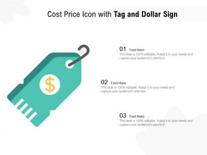 Cost price icon with tag and dollar sign
