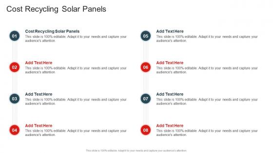 Cost Recycling Solar Panels In Powerpoint And Google Slides Cpb