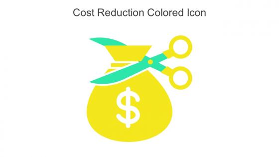 Cost Reduction Colored Icon In Powerpoint Pptx Png And Editable Eps Format