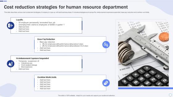 Cost Reduction Strategies For Human Resource Department