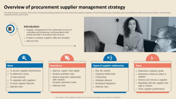 Cost Reduction Strategies Overview Of Procurement Supplier Management Strategy Strategy SS V