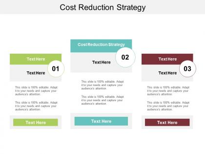 Cost reduction strategy ppt powerpoint presentation pictures graphic images cpb