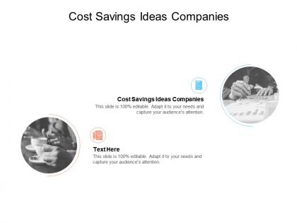 Cost savings ideas companies ppt powerpoint presentation pictures tips cpb