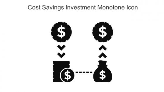 Cost Savings Investment Monotone Icon In Powerpoint Pptx Png And Editable Eps Format