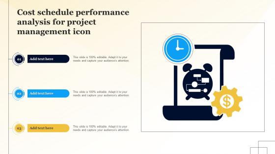 Cost Schedule Performance Analysis For Project Management Icon