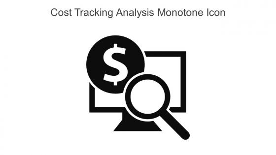 Cost Tracking Analysis Monotone Icon In Powerpoint Pptx Png And Editable Eps Format