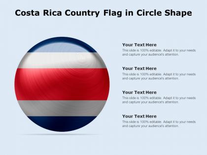 Costa rica country flag in circle shape