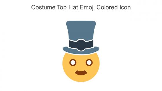 Costume Top Hat Emoji Colored Icon In Powerpoint Pptx Png And Editable Eps Format