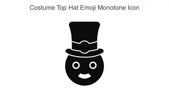 Costume Top Hat Emoji Monotone Icon In Powerpoint Pptx Png And Editable Eps Format