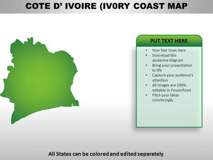 Cote divoire country powerpoint maps