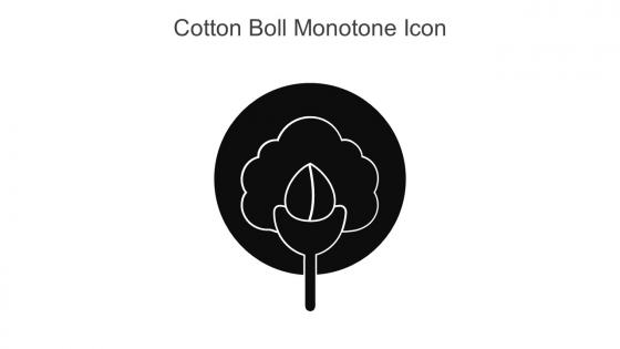 Cotton Boll Monotone Icon In Powerpoint Pptx Png And Editable Eps Format