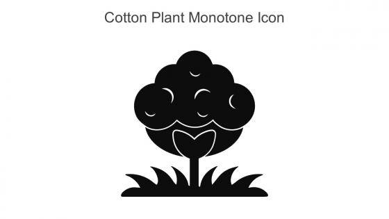 Cotton Plant Monotone Icon In Powerpoint Pptx Png And Editable Eps Format