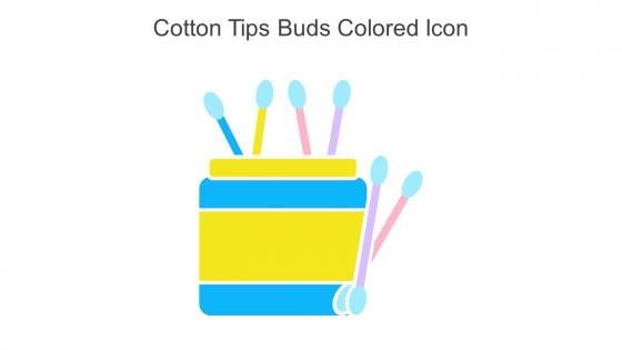 Cotton Tips Buds Colored Icon In Powerpoint Pptx Png And Editable Eps Format