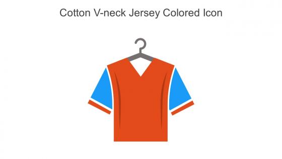 Cotton V Neck Jersey Colored Icon In Powerpoint Pptx Png And Editable Eps Format