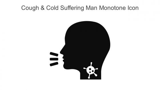 Cough And Cold Suffering Man Monotone Icon In Powerpoint Pptx Png And Editable Eps Format