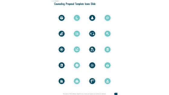 Counseling Proposal Template Icons Slide One Pager Sample Example Document