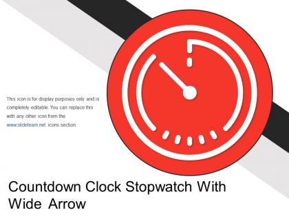 Countdown clock stopwatch with wide arrow