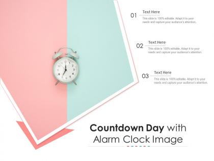 Countdown day with alarm clock image