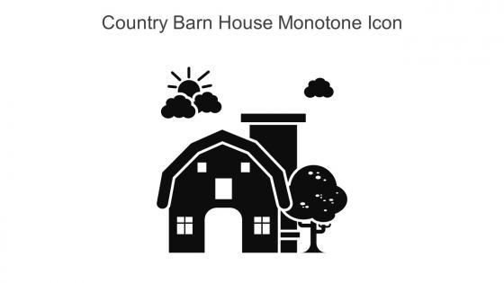 Country Barn House Monotone Icon In Powerpoint Pptx Png And Editable Eps Format