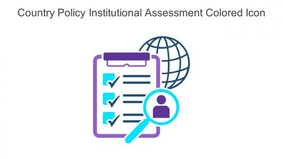 Country Policy Institutional Assessment Colored Icon In Powerpoint Pptx Png And Editable Eps Format