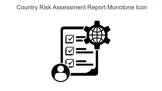 Country Risk Assessment Report Monotone Icon In Powerpoint Pptx Png And Editable Eps Format