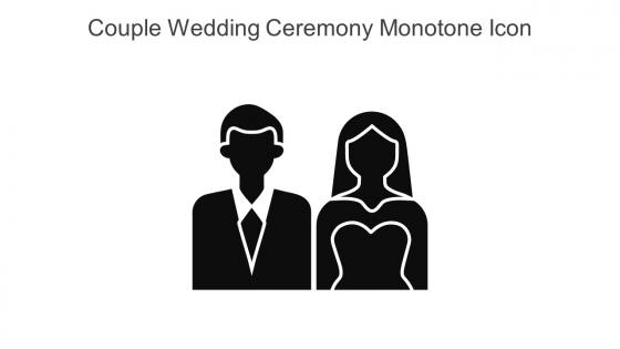 Couple Wedding Ceremony Monotone Icon In Powerpoint Pptx Png And Editable Eps Format